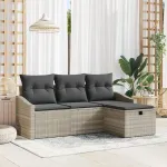 Set de canapea cu pernă 4 pcs poliratan GartenMobel Dekor