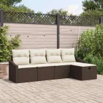 Set de canapea cu pernă 5 pcs poliratan GartenMobel Dekor