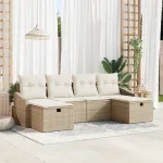 Set de canapea cu pernă 6 pcs poliratan GartenMobel Dekor