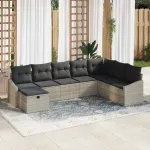 Set de canapea cu pernă 9 pcs poliratan GartenMobel Dekor