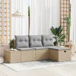 Set de canapea cu pernă 4 pcs poliratan GartenMobel Dekor