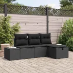 Set de canapea cu pernă 4 pcs poliratan GartenMobel Dekor