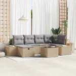 Set de canapea cu pernă 6 pcs poliratan GartenMobel Dekor