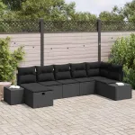 Set de canapea cu pernă 7 pcs poliratan GartenMobel Dekor