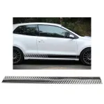 Stickere laterale negru mat pentru VW Golf 5 6 7 si Polo, set stanga/dreapta