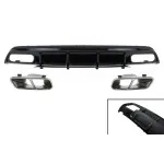 Difuzor bara spate Mercedes W176 A-Class 2013-2018 cu ornamente A45 Look