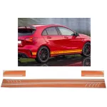 Stickere laterale portocaliu mat pentru Mercedes E-Class Coupe/Cabrio