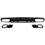 Difuzor bara spate Mercedes C-Class C205 A205 C63S Silver Tips