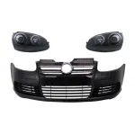 Bara fata cu faruri VW Golf 5 si Jetta R32 Look, negru lucios
