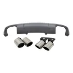 Difuzor bară spate Audi A4 B9 8W S-Line 2016-2018 cu ornamente evacuare