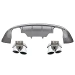 Difuzor bară spate cu evacuare dublă pentru Audi Q5 8R Facelift 2013-2016