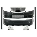 Pachet exterior complet Mercedes S-Class W221 cu grila chrom si ornamente tobe