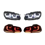 Faruri si Stopuri LED VW Golf 6 VI (2008-up) R20 U Design cu Semnal LED Dinamic