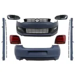 Pachet Exterior cu Faruri si Stopuri VW Polo 6R 6C (2009-2017) R-Line Design Semnal Dinamic