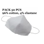 Pachet 50 bucati MASCA de Protectie Triunghi din Bumbac 96% si Elastan 4% 2 Straturi Unisex