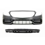 Bara Fata cu Difuzor Mercedes C-Class W205 S205 AMG Sport Line (2014-2020) C63S Design