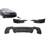 Difuzor Bara Spate Cu Evacuare Dubla cu Prelungiri Bara Fata BMW E92 3 Series (2006-2010) M Performance Design