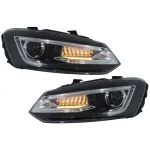 Faruri LED VW Polo MK5 6R 6C 61 (2011-2017) RHD Devil Eye Look