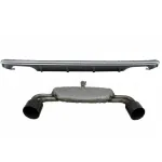 Difuzor Bara Spate cu Sistem de evacuare Negru Audi A3 8V Hatchback Sportback (2012-2015) S3 Design