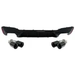 Difuzor bară spate negru lucios cu ornamente evacuare BMW Seria 5 G30/G31