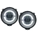 Faruri Full LED pentru Mercedes G-Class W463 2005-2017, Crom, Design Facelift 2018