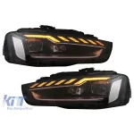 Faruri Full LED Audi A4 B8.5 Facelift  (2012-2015) Negru Semnal Dinamic A4 B9.5 Design