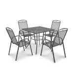 Set mobilier de grădină Leziter Eliza 4+1, oțel antracit