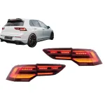 Stopuri Full LED VW Golf VIII Hatchback Mk8 MQB (2020-Up) cu Semnal Dinamic Secvential