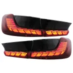 Stopuri LED BMW Seria 3 G20 G28 M3 G80 Sedan (2018-2022) Rosu Fumuriu cu Semnal Dinamic