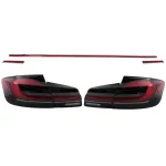 Stopuri LED BMW Seria 5 F10 (2011-2017) Rosu Negru cu Semnal Dinamic LCI G30 Design