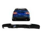 Difuzor Bara Spate pentru Evacuare Dubla Stanga BMW Seria 3 E90 E91 (2004-2012) M Design Negru Lucios