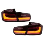 Stopuri LED BAR BMW Seria 3 F30 (2011-2019) Rosu Clar cu Semnal Dinamic Secvential