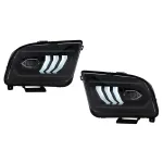 Faruri Full LED Ford Mustang V Pre-Facelift (2005-2009) Negru cu Semnal Dinamic Secvential