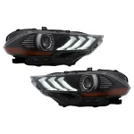Faruri LED Ford Mustang Facelift (2018-2023) Negru Semnal Dinamic RGB DRL