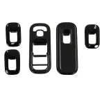 Ornamente interior Butoane Geamuri Mercedes A-Class W177 V177 (2018-Up) Negru Lucios LHD