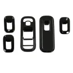 Ornamente interior Butoane Geamuri Mercedes A-Class W177 V177 (2018-Up) Negru Lucios LHD