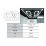 Sistem iluminare plafon hexagonal LED Honeycomb 3,56 x 2,10 m
