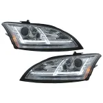 Faruri Xenon LED DRL Audi TT 8J (2006-2010) Crom Semnal Dinamic