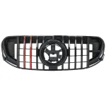 Grila Centrala Mercedes GLS SUV X167 (2019-2023) GTR Look Negru cu Insertii Rosii