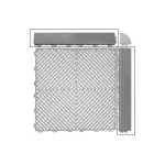 Margine pentru pardoseală modulară ventilată, gri deschis, 400 x 60 mm