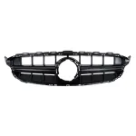 Grilă centrală Mercedes W205 facelift 2018-2020, negru, fără cameră