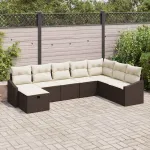 Set de canapele pentru grădină cu pernă 8 pcs poliratan GartenMobel Dekor