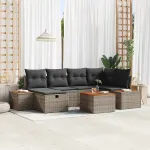 Set de canapele pentru grădină 7 pcs Gri 55 x 62 x 69 cm GartenMobel Dekor
