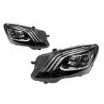 Kit de tuning faruri LED potrivit pentru Mercedes S-Class W222 2013-2017, bara de protecție din față 2013-2017, bază neagră, stânga și dreapta