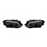 Set de faruri LED de tuning potrivit pentru Mercedes ML 2012-2015, carcasă neagră, potrivit pentru modelele cu faruri Xenon și conversie de bara de protecție stil GLE 63
