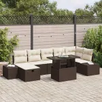 Set de canapele pentru grădină 8 pcs Maro poliratan GartenMobel Dekor