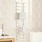 Suport de prosoape, alb, 24x12x96 cm, oțel GartenMobel Dekor