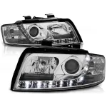 Set de faruri de tuning cu lumini LED potrivit pentru Audi A4 B6 10.2000-10.2004 sedan/combina, stânga și dreapta