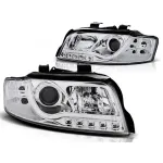 Set de faruri de tuning cu lumini LED potrivite pentru Audi A4 B6 10.2000-10.2004 sedan/combinate, stânga și dreapta