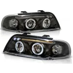 Set de faruri de tuning cu ochi de înger halogen potrivit pentru Audi A4 B5 11.1994-12.1998 sedan/combinate, stânga și dreapta